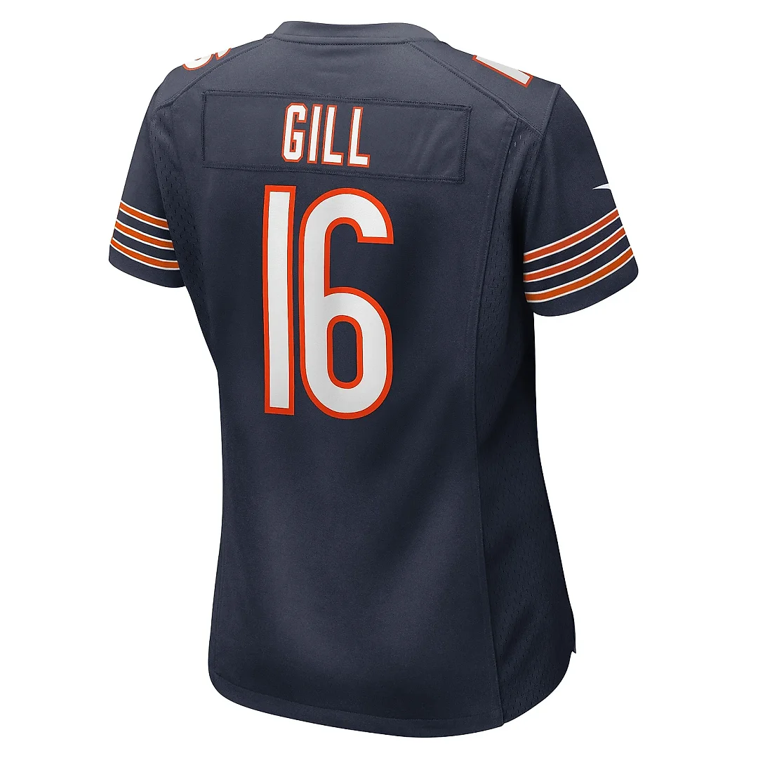 Zennovawear Women's Chicago Bears Trenton Gill Navy Game Player Jersey