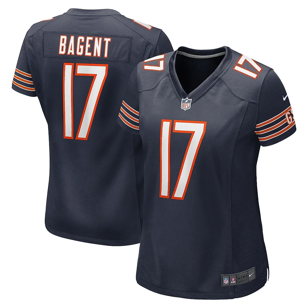 Zennovawear Women's Chicago Bears Tyson Bagent Navy Game Jersey