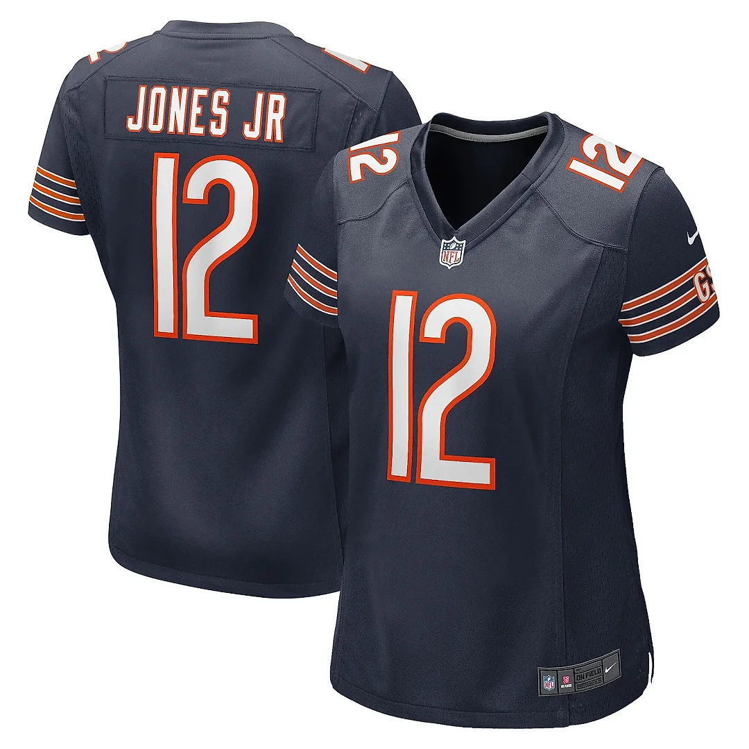Zennovawear Women's Chicago Bears Velus Jones Jr. Navy Game Player Jersey