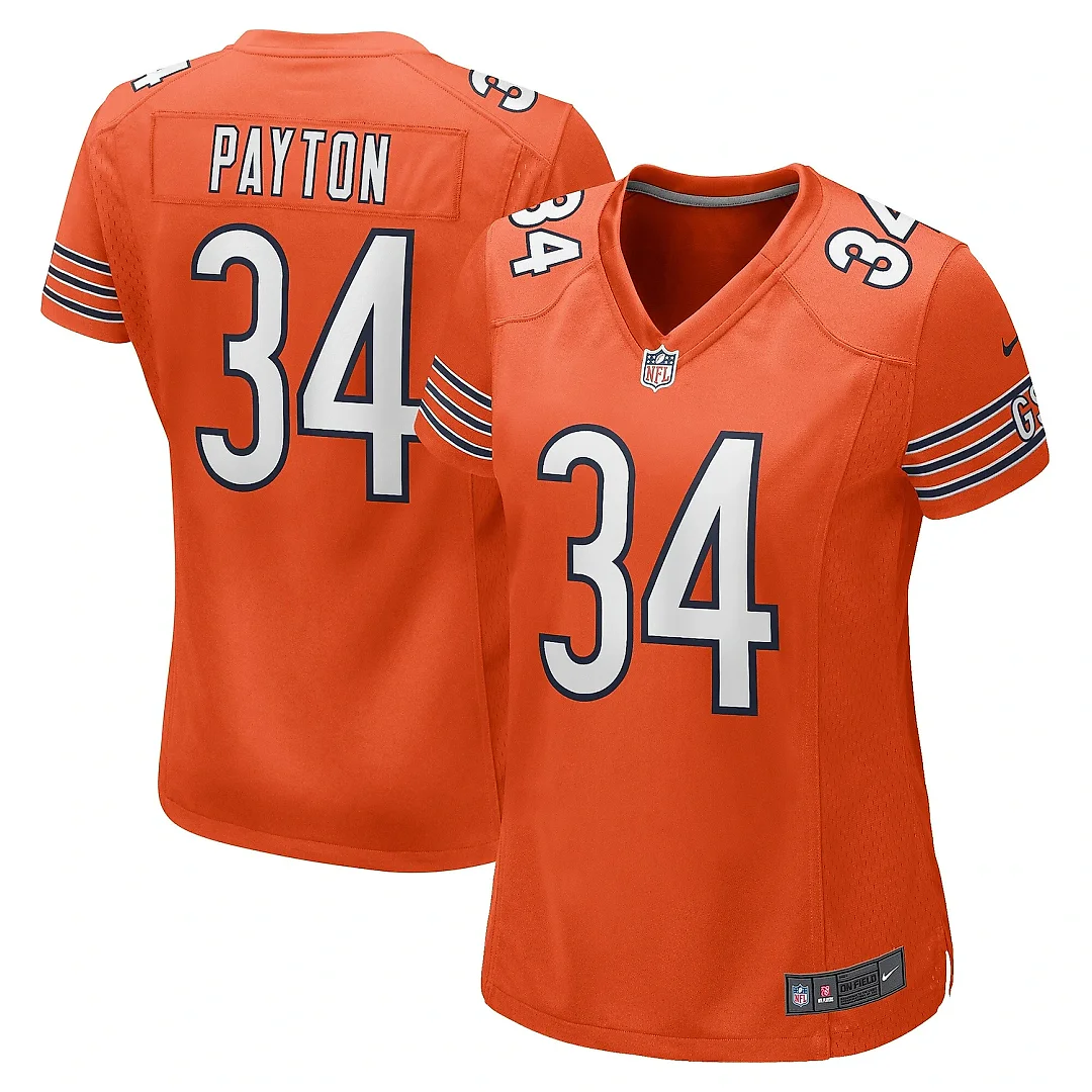 Zennovawear Women's Chicago Bears Walter Payton Orange Retired Player Jersey