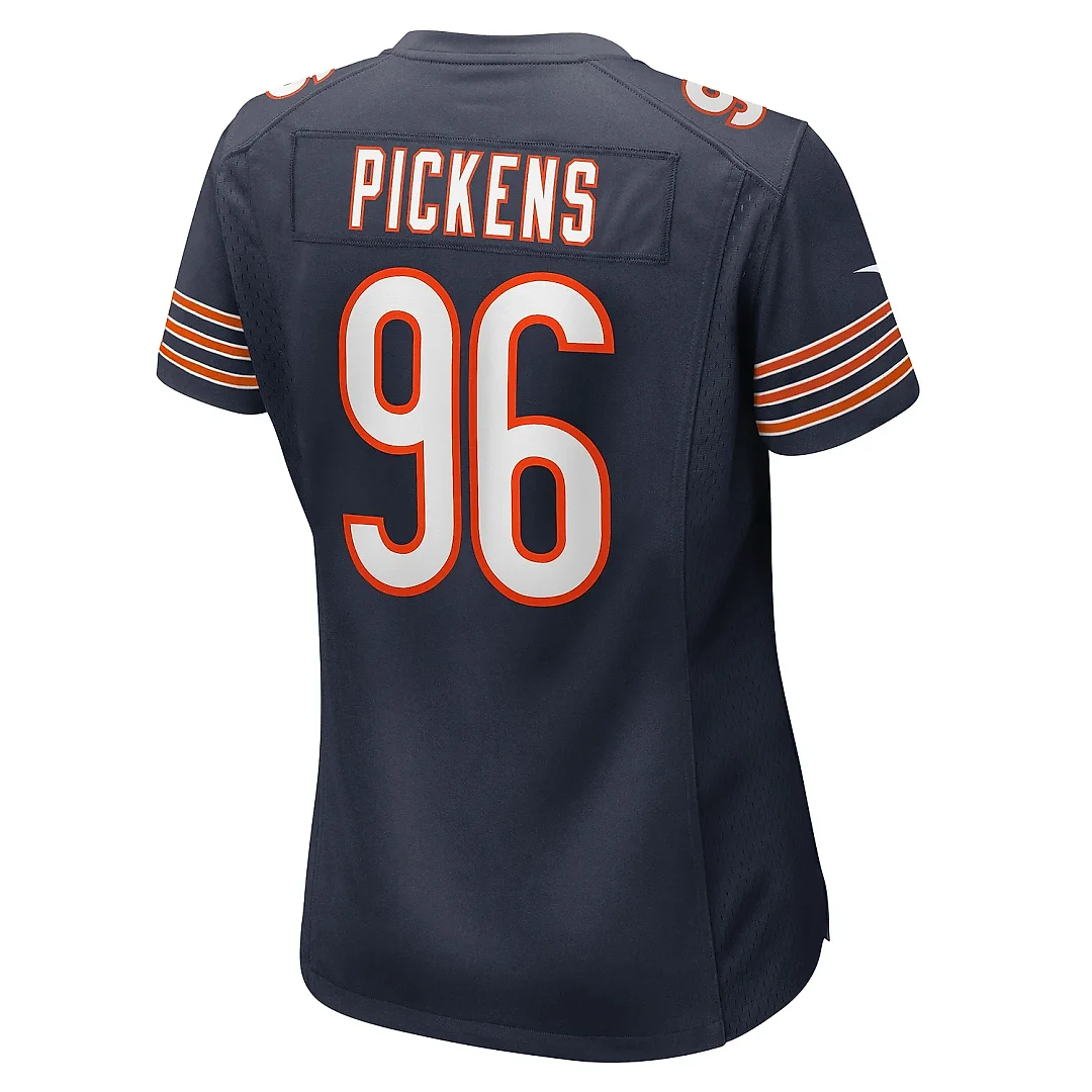 Zennovawear Women's Chicago Bears Zacch Pickens Navy Team Game Jersey
