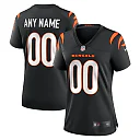 Zennovawear Women's Cincinnati Bengals Black Game Custom Jersey