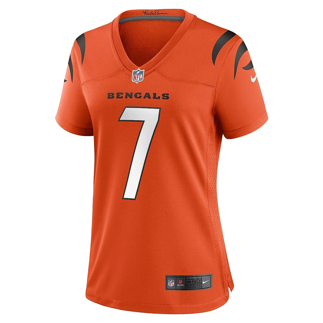 Zennovawear Women's Cincinnati Bengals Boomer Esiason Orange Retired Game Jersey