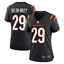 Zennovawear Women's Cincinnati Bengals Cam Taylor-Britt Black Game Player Jersey