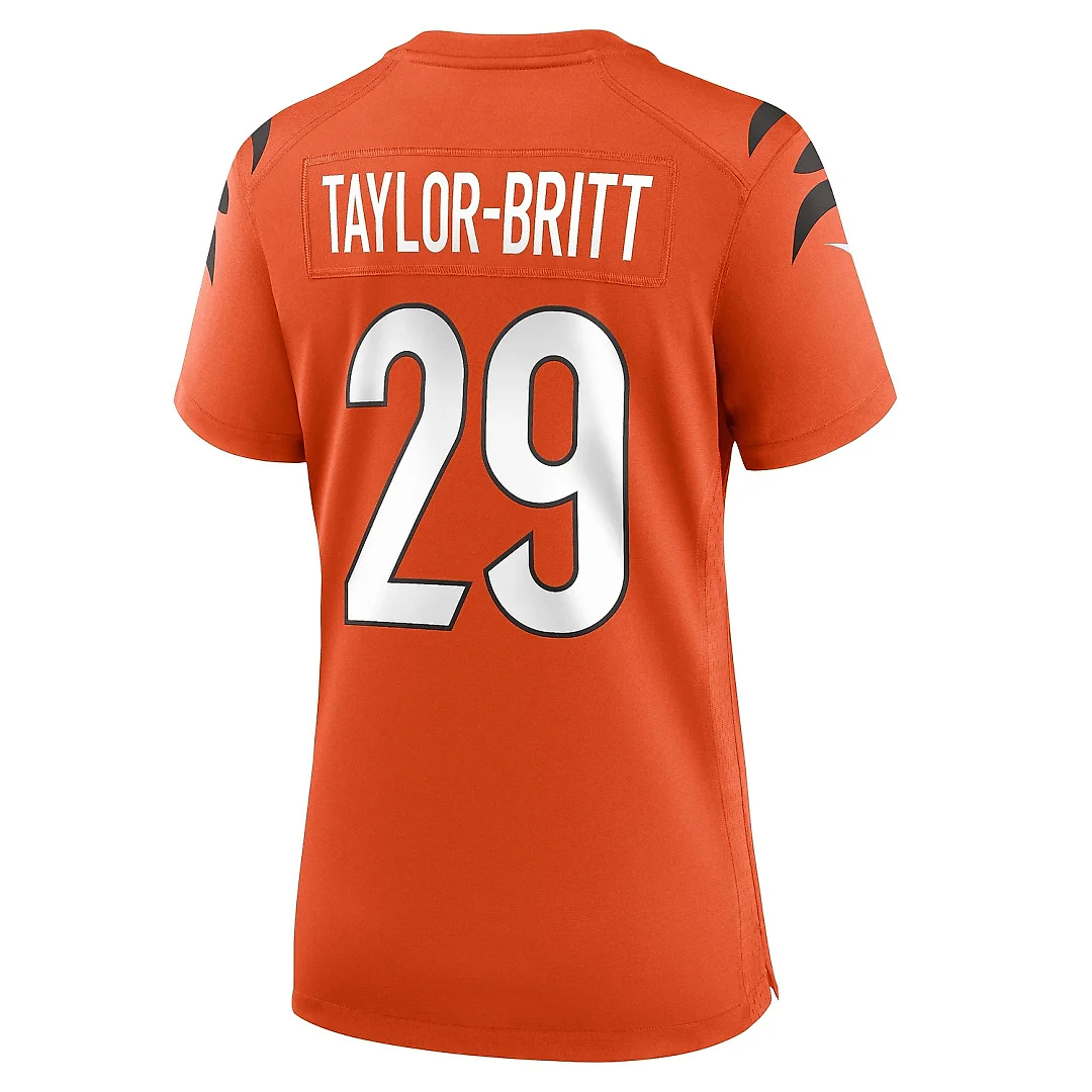 Zennovawear Women's Cincinnati Bengals Cam Taylor-Britt Orange Alternate Game Jersey