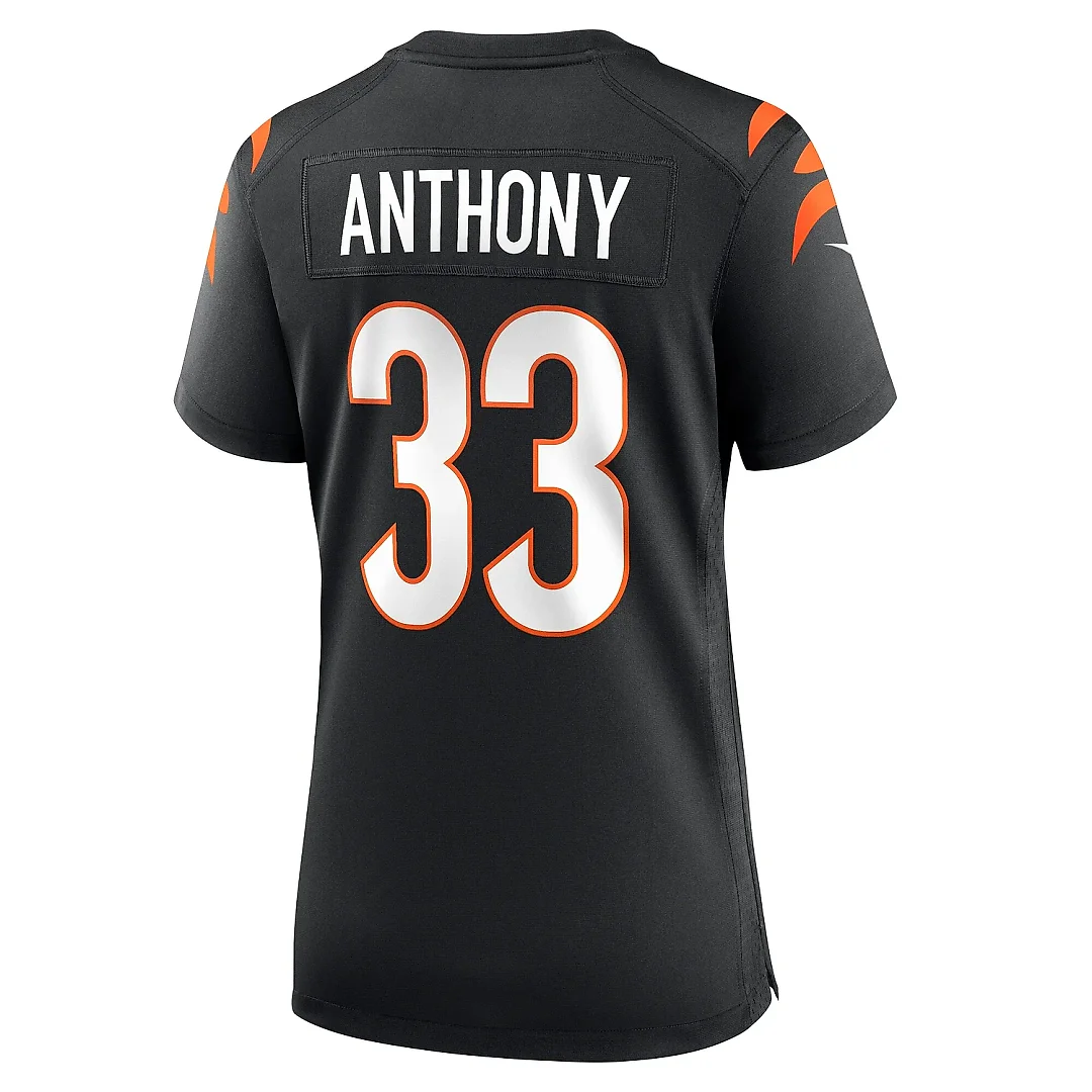 Zennovawear Women's Cincinnati Bengals Daijahn Anthony Black Game Jersey