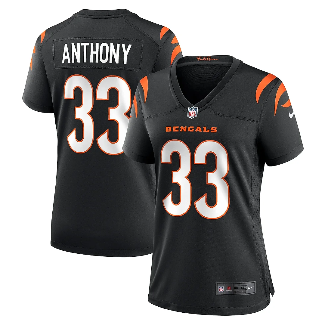 Zennovawear Women's Cincinnati Bengals Daijahn Anthony Black Game Jersey