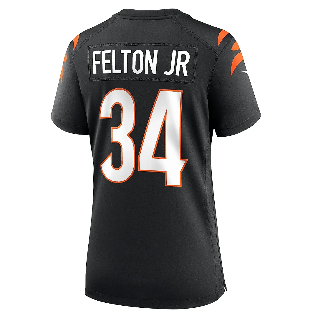 Zennovawear Women's Cincinnati Bengals Demetric Felton Jr. Black Team Game Jersey