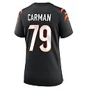 Zennovawear Women's Cincinnati Bengals Jackson Carman Black Game Jersey