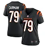 Zennovawear Women's Cincinnati Bengals Jackson Carman Black Game Jersey
