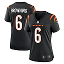 Zennovawear Women's Cincinnati Bengals Jake Browning Black Game Jersey