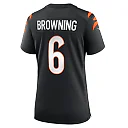 Zennovawear Women's Cincinnati Bengals Jake Browning Black Game Jersey