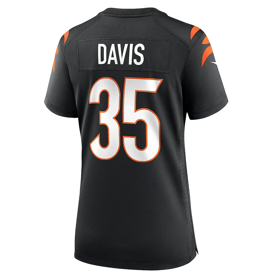 Zennovawear Women's Cincinnati Bengals Jalen Davis Black Game Player Jersey