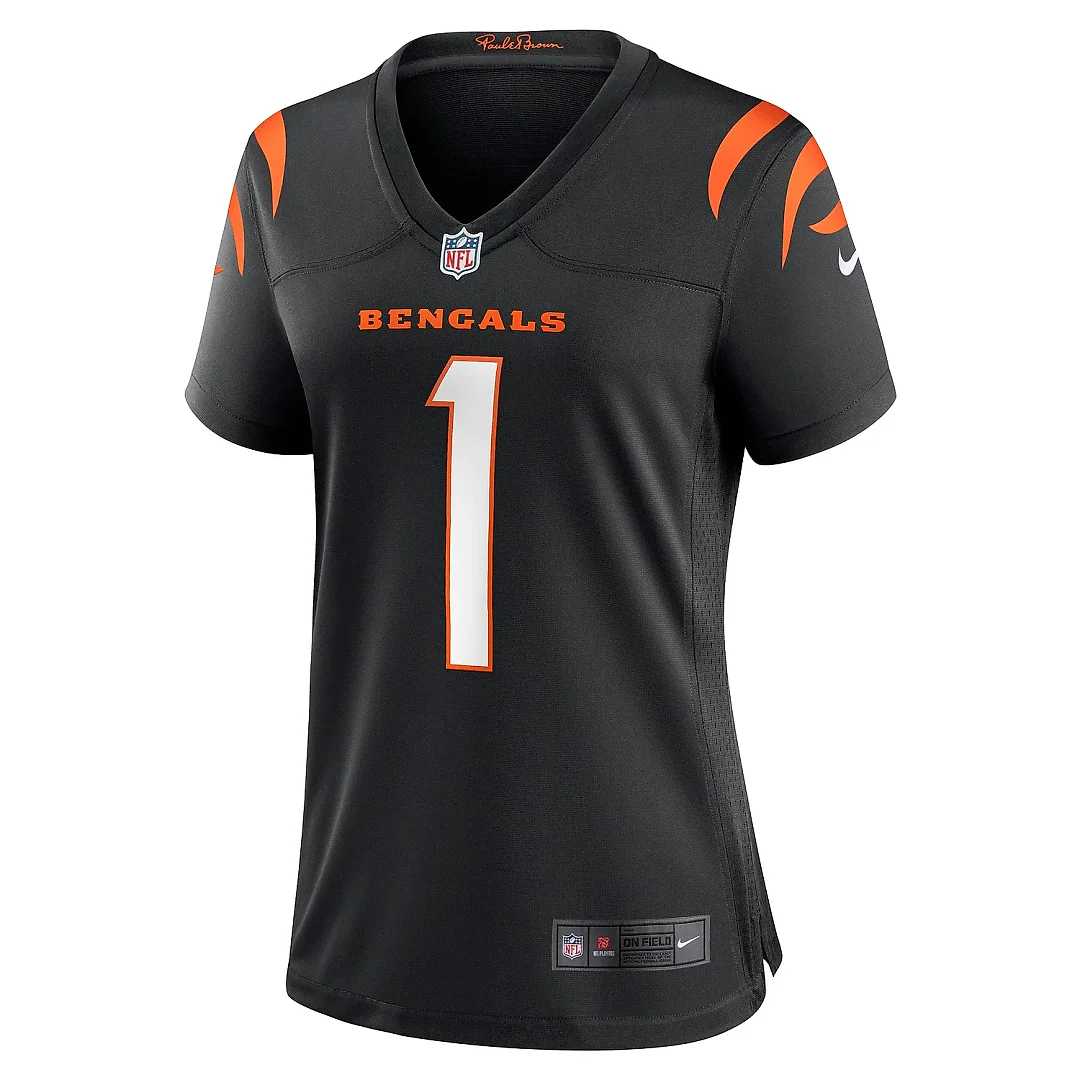 Zennovawear Women's Cincinnati Bengals Ja'Marr Chase Black Game Jersey