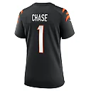 Zennovawear Women's Cincinnati Bengals Ja'Marr Chase Black Game Jersey