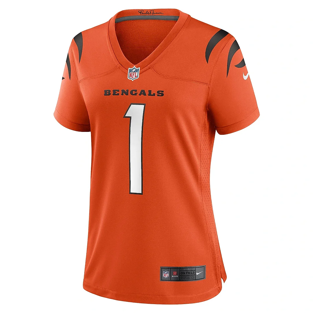 Zennovawear Women's Cincinnati Bengals Ja'Marr Chase Orange Game Jersey