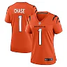 Zennovawear Women's Cincinnati Bengals Ja'Marr Chase Orange Game Jersey