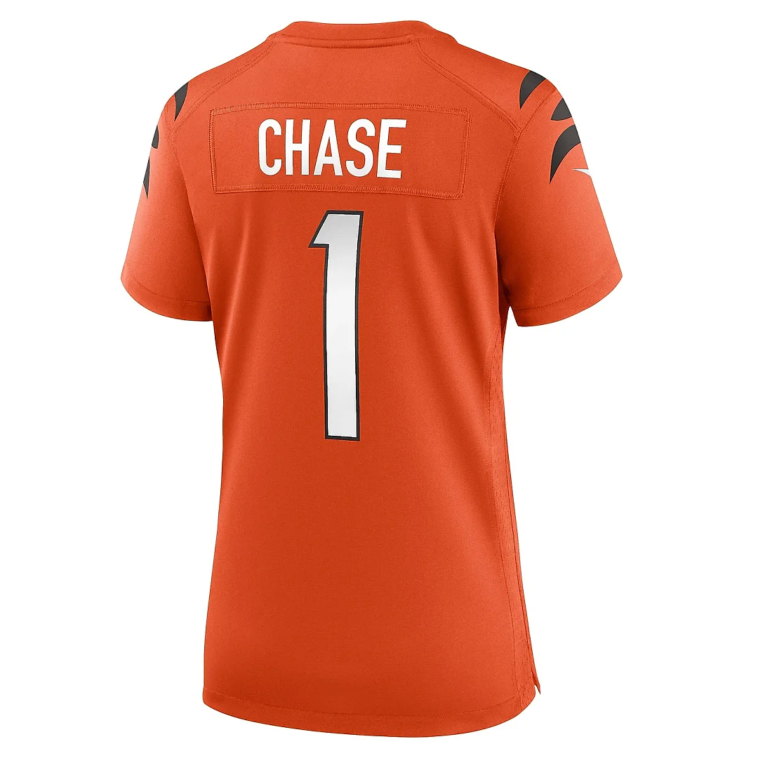Zennovawear Women's Cincinnati Bengals Ja'Marr Chase Orange Game Jersey