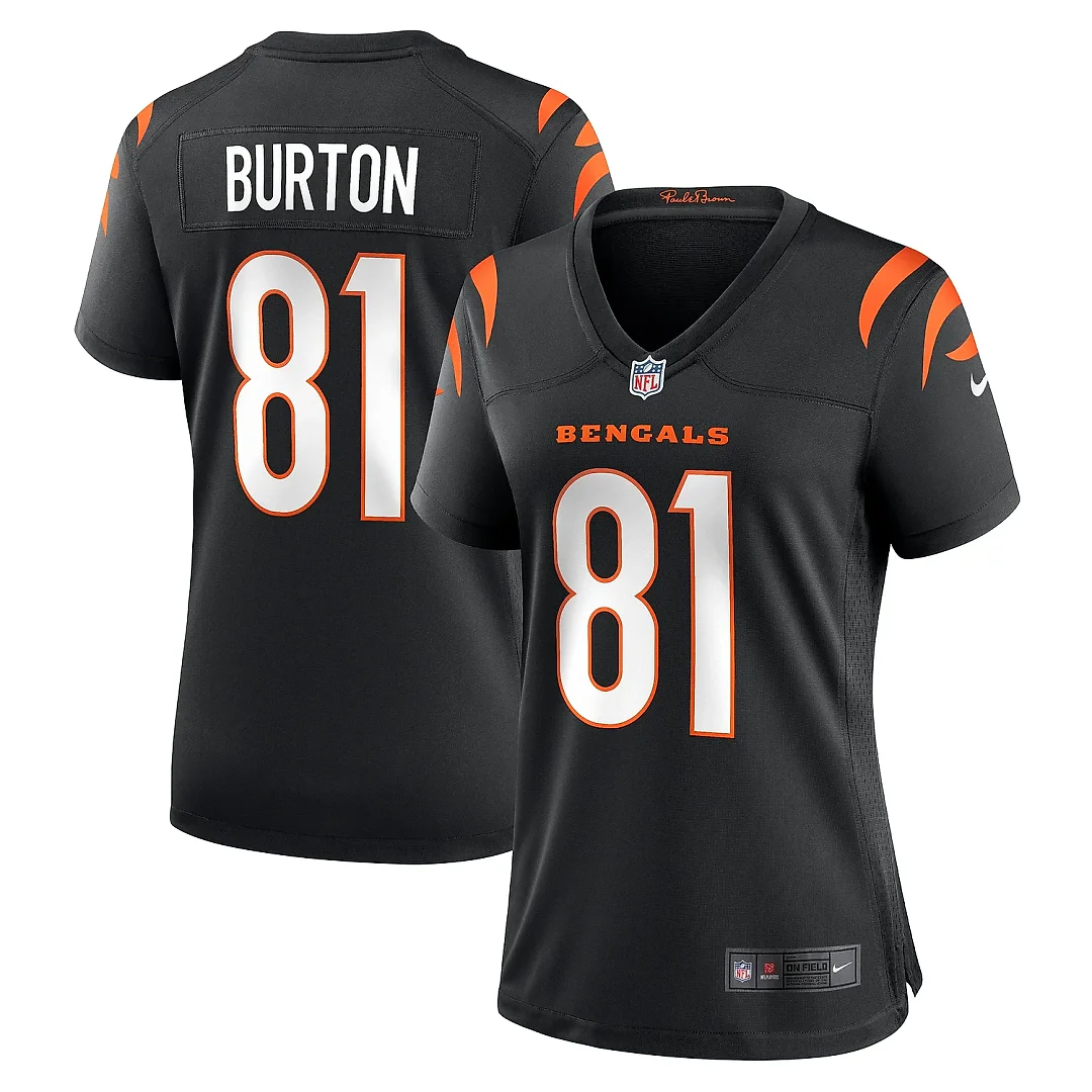 Zennovawear Women's Cincinnati Bengals Jermaine Burton Black Game Jersey