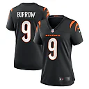 Zennovawear Women's Cincinnati Bengals Joe Burrow Black Player Game Jersey