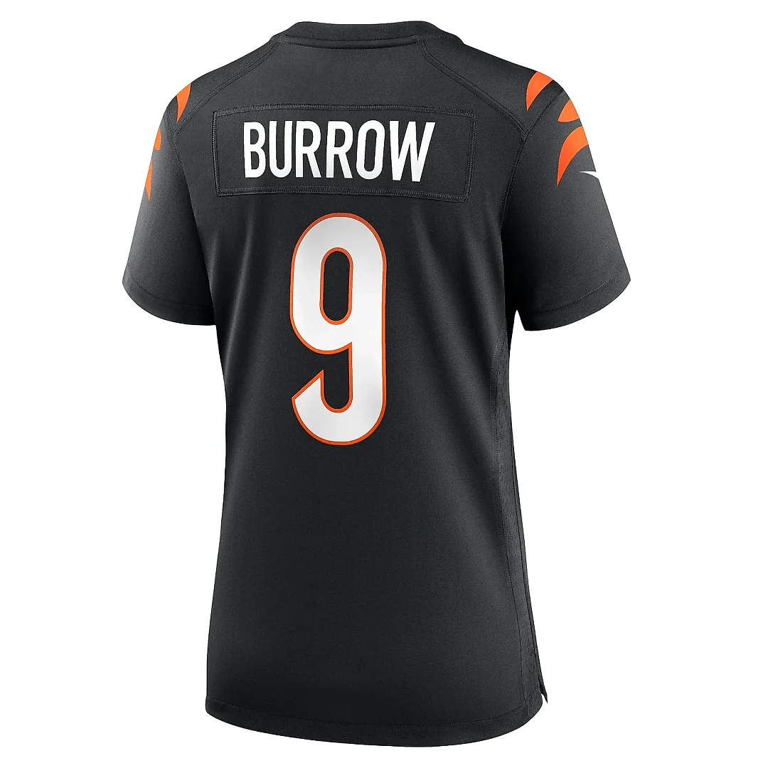 Zennovawear Women's Cincinnati Bengals Joe Burrow Black Player Game Jersey