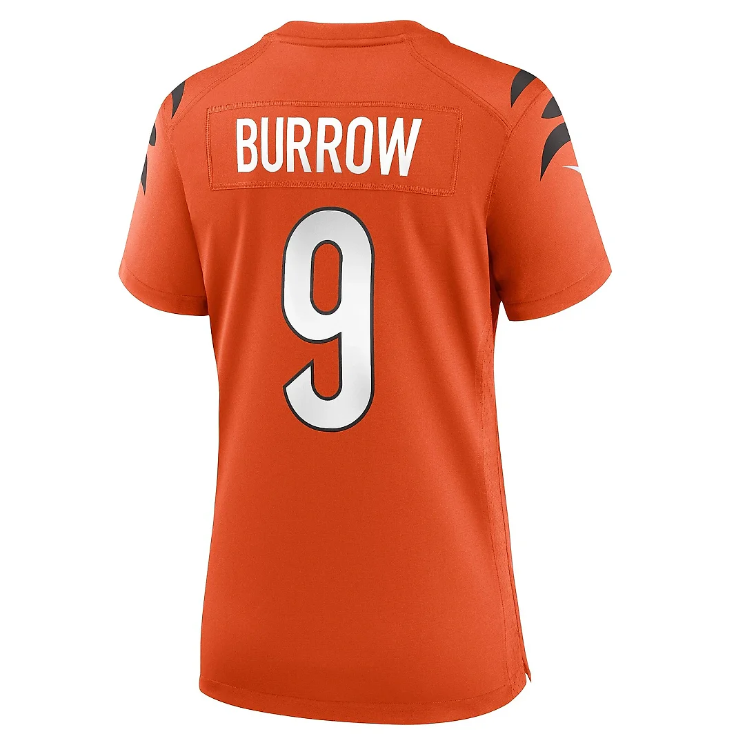 Zennovawear Women's Cincinnati Bengals Joe Burrow Orange Game Jersey