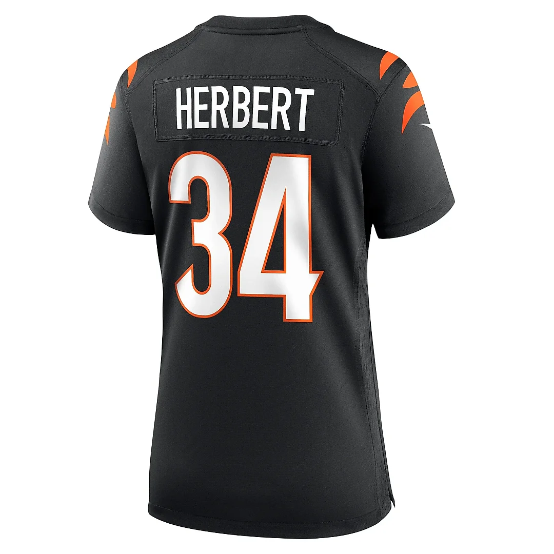 Zennovawear Women's Cincinnati Bengals Khalil Herbert Black Game Jersey