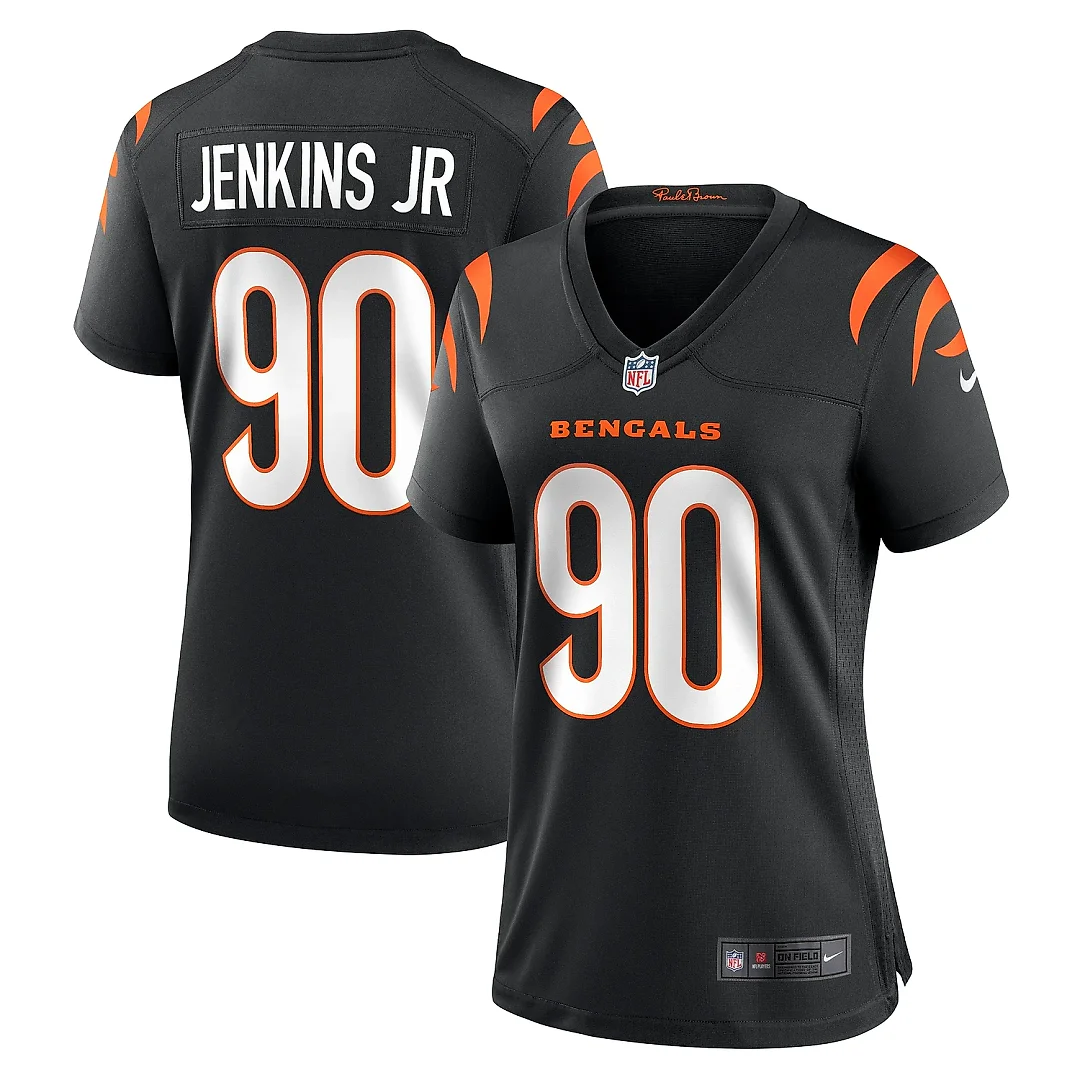 Zennovawear Women's Cincinnati Bengals Kris Jenkins Jr. Black Game Jersey