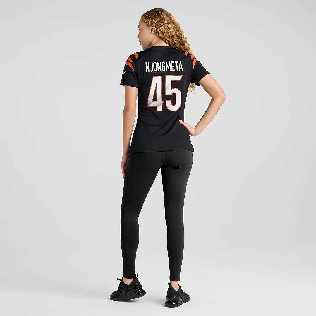 Zennovawear Women's Cincinnati Bengals Maema Njongmeta Black Game Jersey
