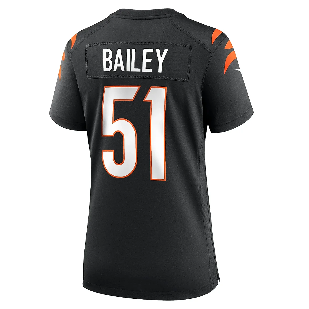 Zennovawear Women's Cincinnati Bengals Markus Bailey Black Game Jersey