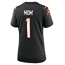 Zennovawear Women's Cincinnati Bengals Number 1 Mom Black Game Jersey