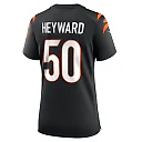 Zennovawear Women's Cincinnati Bengals Shaka Heyward Black Team Game Jersey