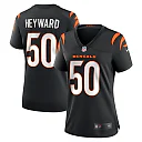 Zennovawear Women's Cincinnati Bengals Shaka Heyward Black Team Game Jersey
