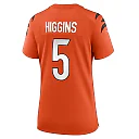 Zennovawear Women's Cincinnati Bengals Tee Higgins Orange Alternate Game Player Jersey