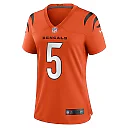 Zennovawear Women's Cincinnati Bengals Tee Higgins Orange Alternate Game Player Jersey
