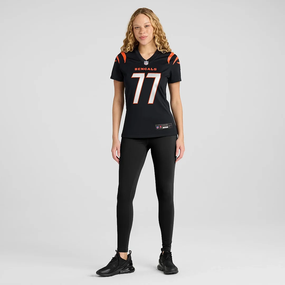 Zennovawear Women's Cincinnati Bengals Trent Brown Black Game Jersey