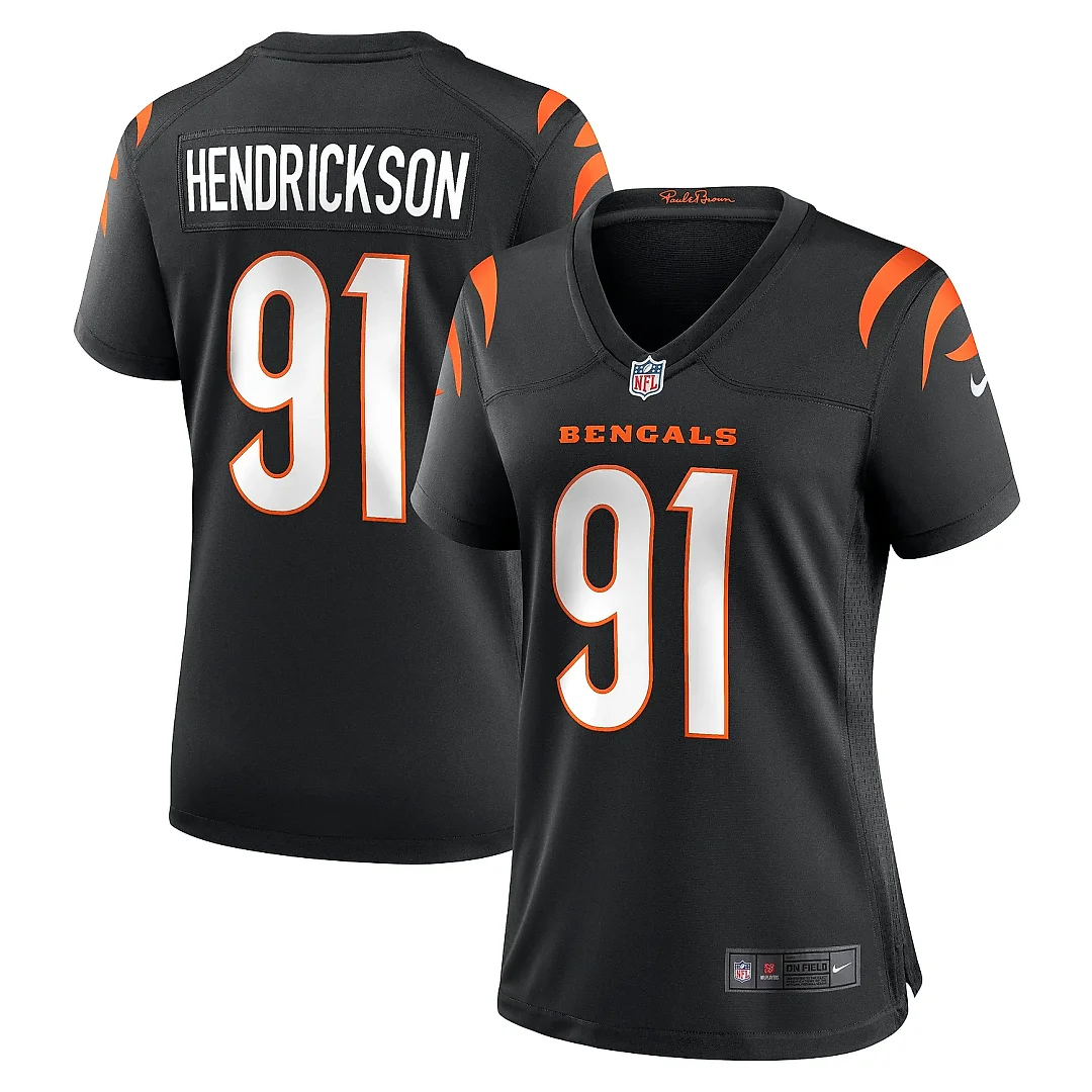 Zennovawear Women's Cincinnati Bengals Trey Hendrickson Black Game Jersey