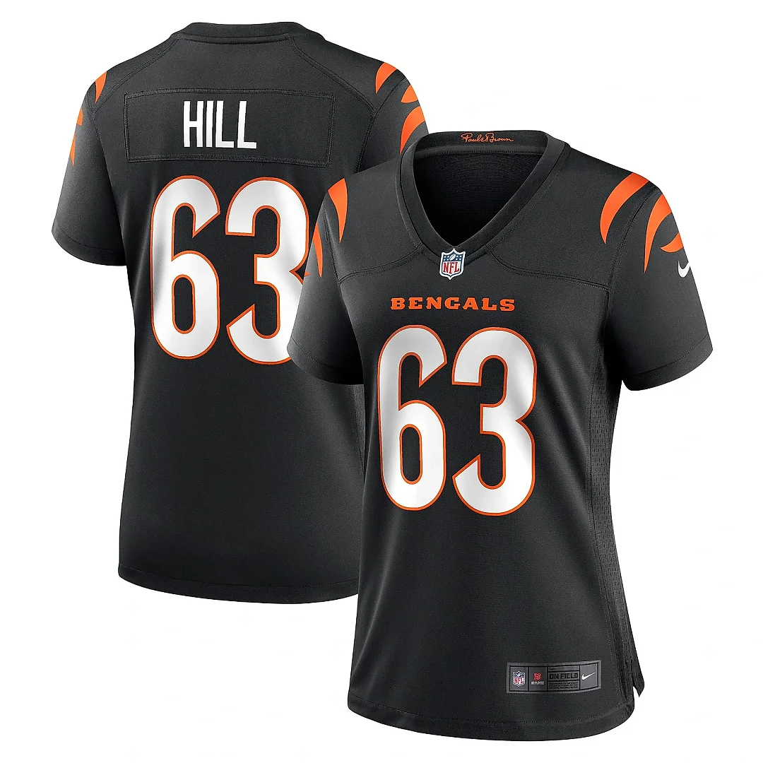 Zennovawear Women's Cincinnati Bengals Trey Hill Black Game Jersey