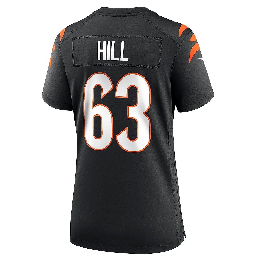 Zennovawear Women's Cincinnati Bengals Trey Hill Black Game Jersey