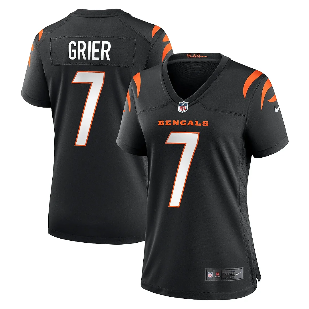 Zennovawear Women's Cincinnati Bengals Will Grier Black Team Game Jersey