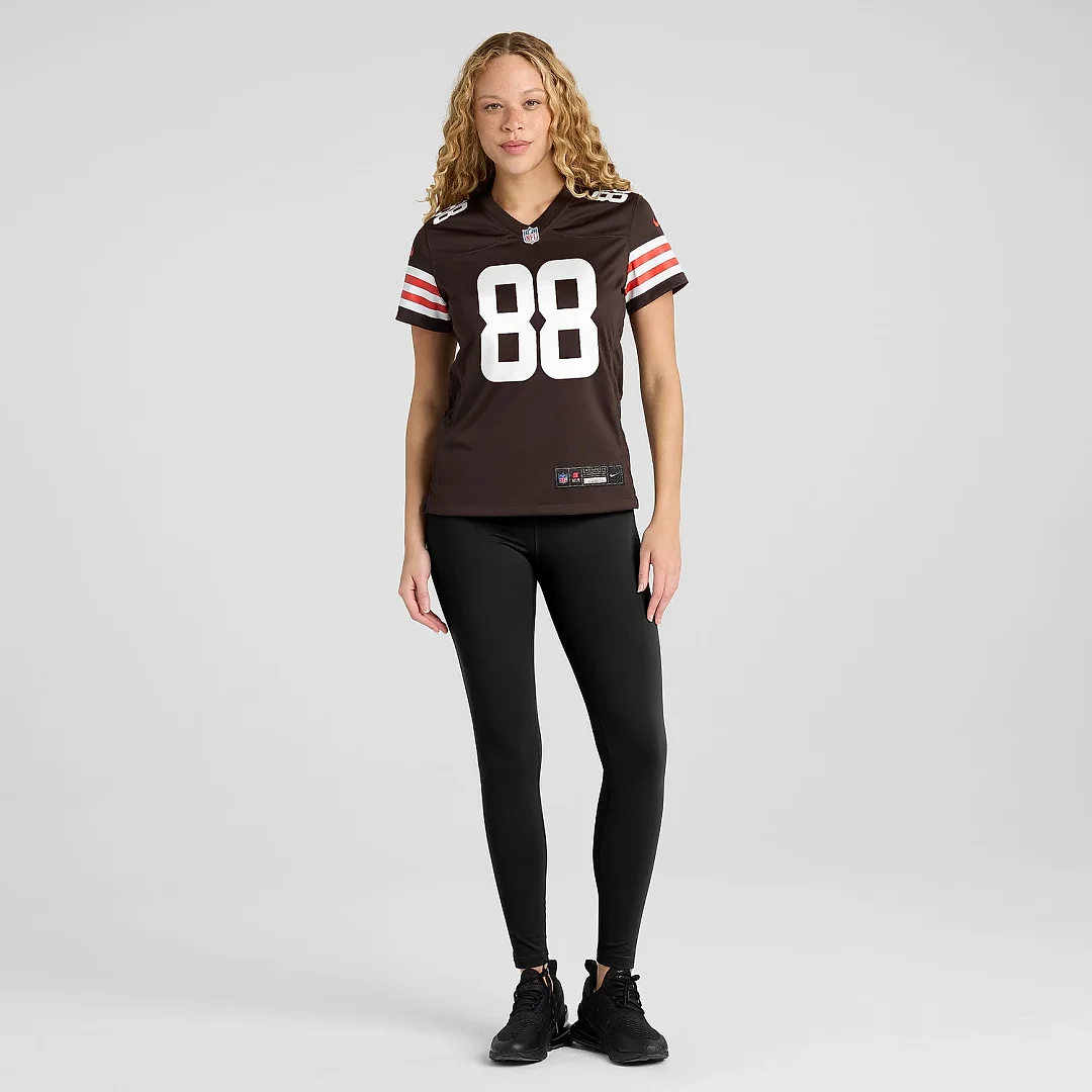 Zennovawear Women's Cleveland Browns Akins Brown Game Jersey
