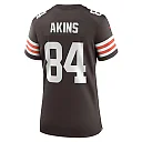 Zennovawear Women's Cleveland Browns Akins Brown Game Player Jersey