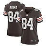 Zennovawear Women's Cleveland Browns Akins Brown Game Player Jersey