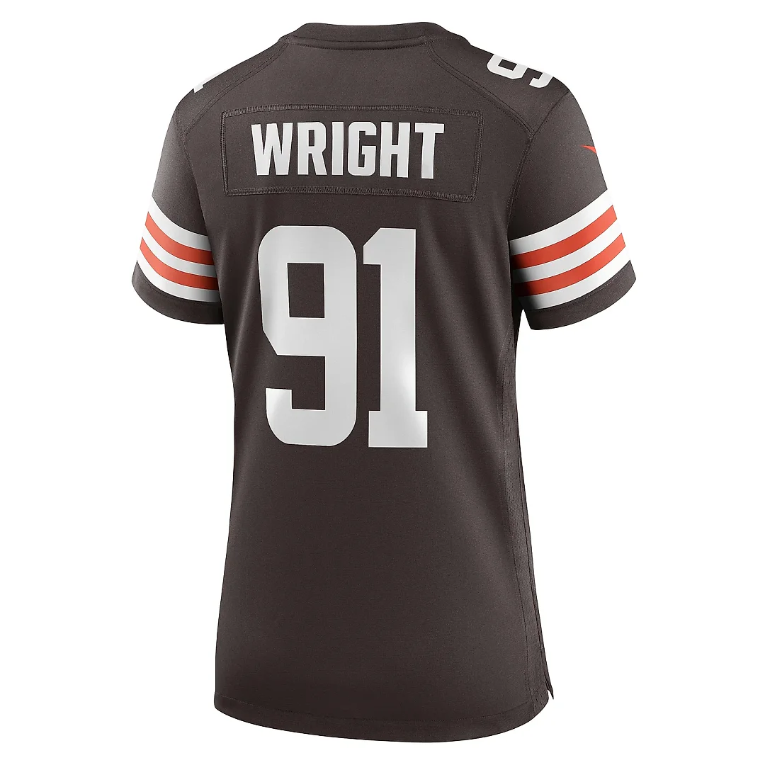 Zennovawear Women's Cleveland Browns Alex Wright Brown Team Game Jersey