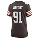 Zennovawear Women's Cleveland Browns Alex Wright Brown Team Game Jersey