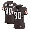 Zennovawear Women's Cleveland Browns Austin Watkins Jr. Brown Team Game Jersey