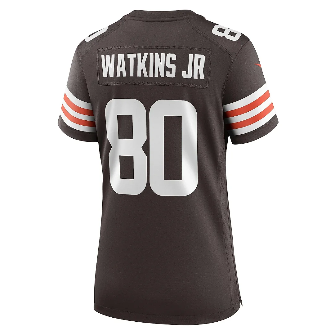 Zennovawear Women's Cleveland Browns Austin Watkins Jr. Brown Team Game Jersey