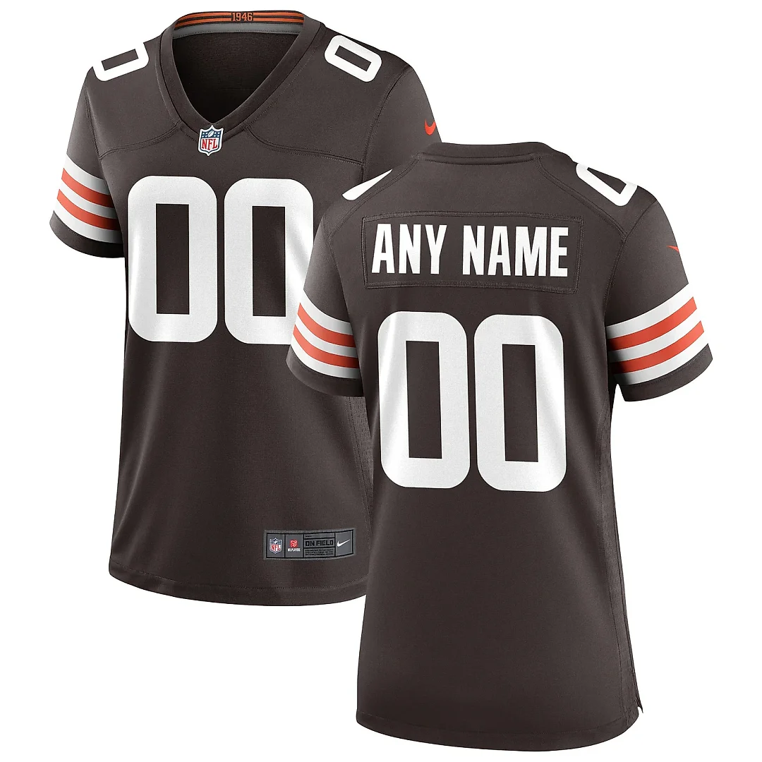 Zennovawear Women's Cleveland Browns Brown Custom Game Jersey