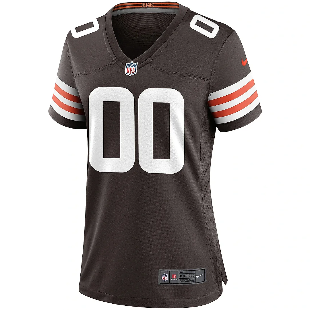 Zennovawear Women's Cleveland Browns Brown Custom Game Jersey
