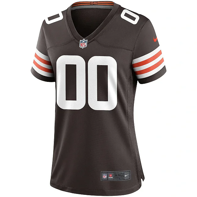 Zennovawear Women's Cleveland Browns Brown Custom Game Jersey